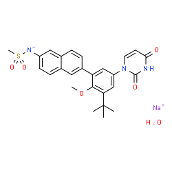 ChemSpider 2D Image | dasabuvir sodium hydrate | C26H28N3NaO6S
