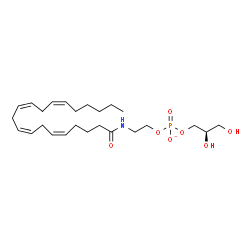 ChemSpider 2D Image | (2R)-2,3-Dihydroxypropyl 2-[(5Z,8Z,11Z,14Z)-5,8,11,14-icosatetraenoylamino]ethyl phosphate | C25H43NO7P