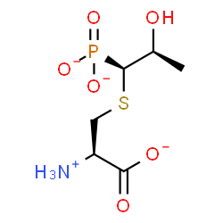 ChemSpider 2D Image | (2R)-2-Ammonio-3-{[(1R,2S)-2-hydroxy-1-phosphonatopropyl]sulfanyl}propanoate | C6H12NO6PS