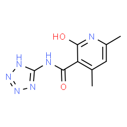 ChemSpider 2D Image | 2-Hydroxy-4,6-dimethyl-N-(1H-tetrazol-5-yl)nicotinamide | C9H10N6O2