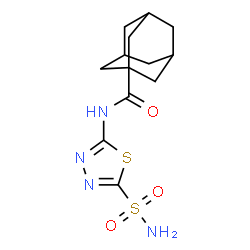 ChemSpider 2D Image | N-(5-Sulfamoyl-1,3,4-thiadiazol-2-yl)-1-adamantanecarboxamide | C13H18N4O3S2