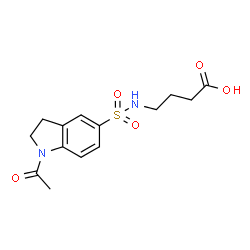 ChemSpider 2D Image | 4-(1-acetylindoline-5-sulfonamido)butanoic acid | C14H18N2O5S