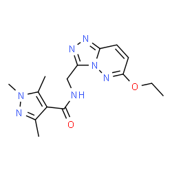 ChemSpider 2D Image | N-[(6-Ethoxy[1,2,4]triazolo[4,3-b]pyridazin-3-yl)methyl]-1,3,5-trimethyl-1H-pyrazole-4-carboxamide | C15H19N7O2