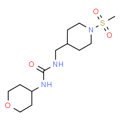 ChemSpider 2D Image | 1-{[1-(Methylsulfonyl)-4-piperidinyl]methyl}-3-(tetrahydro-2H-pyran-4-yl)urea | C13H25N3O4S