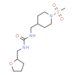 ChemSpider 2D Image | 1-{[1-(Methylsulfonyl)-4-piperidinyl]methyl}-3-(tetrahydro-2-furanylmethyl)urea | C13H25N3O4S