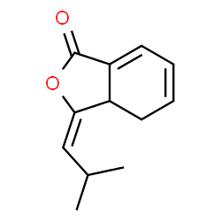 ChemSpider 2D Image | (3E)-3-(2-Methylpropylidene)-3a,4-dihydro-2-benzofuran-1(3H)-one | C12H14O2