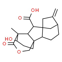 ChemSpider 2D Image | 17-Hydroxy-11-methyl-6-methylene-12-oxo-13-oxapentacyclo[9.3.3.1~5,8~.0~1,10~.0~2,8~]octadecane-9-carboxylic acid | C20H26O5