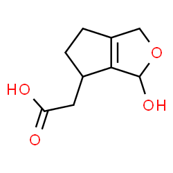 ChemSpider 2D Image | (3-Hydroxy-3,4,5,6-tetrahydro-1H-cyclopenta[c]furan-4-yl)acetic acid | C9H12O4