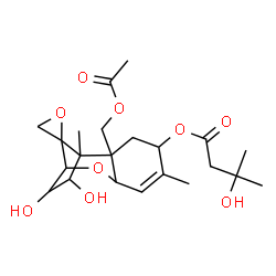 ChemSpider 2D Image | 15-Acetoxy-3,4-dihydroxy-12,13-epoxytrichothec-9-en-8-yl 3-hydroxy-3-methylbutanoate | C22H32O9