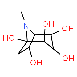 ChemSpider 2D Image | 8-Methyl-8-azabicyclo[3.2.1]octane-1,2,3,4,6-pentol | C8H15NO5