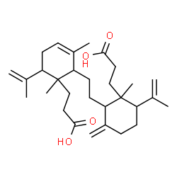 ChemSpider 2D Image | 3-(2-{2-[6-(2-Carboxyethyl)-5-isopropenyl-2,6-dimethyl-2-cyclohexen-1-yl]ethyl}-6-isopropenyl-1-methyl-3-methylenecyclohexyl)propanoic acid | C30H46O4