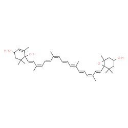 ChemSpider 2D Image | (9cis,9'cis,13cis)-4,5-Didehydro-5,5',6,6'-tetrahydro-5',6'-epoxy-beta,beta-carotene-3,3',6-triol | C40H56O4