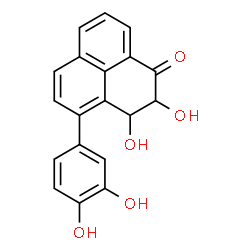 ChemSpider 2D Image | 4-(3,4-Dihydroxyphenyl)-2,3-dihydroxy-2,3-dihydro-1H-phenalen-1-one | C19H14O5