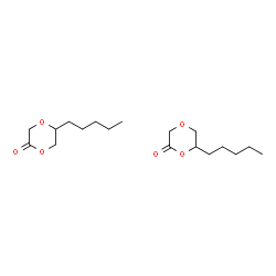 ChemSpider 2D Image | 5-Pentyl-1,4-dioxan-2-one - 6-pentyl-1,4-dioxan-2-one (1:1) | C18H32O6