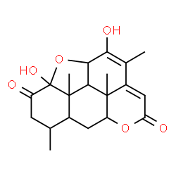 ChemSpider 2D Image | 1,12-Dihydroxy-1,11-epoxypicrasa-12,14-diene-2,16-dione | C20H24O6