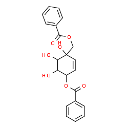 ChemSpider 2D Image | 4-[(Benzoyloxy)methyl]-4,5,6-trihydroxy-2-cyclohexen-1-yl benzoate | C21H20O7