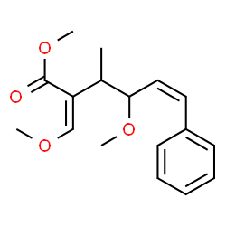 ChemSpider 2D Image | Methyl (2Z,5Z)-4-methoxy-2-(methoxymethylene)-3-methyl-6-phenyl-5-hexenoate | C17H22O4