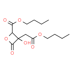 ChemSpider 2D Image | Butyl 3-(2-butoxy-2-oxoethyl)-3-hydroxy-4-oxo-2-oxetanecarboxylate | C14H22O7