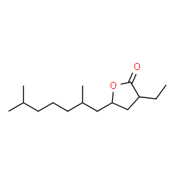 ChemSpider 2D Image | 5-(2,6-Dimethylheptyl)-3-ethyldihydro-2(3H)-furanone | C15H28O2