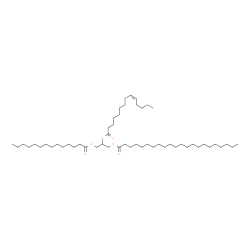 ChemSpider 2D Image | 3-(Tetradecanoyloxy)-2-[(9Z)-9-tetradecenoyloxy]propyl docosanoate | C53H100O6