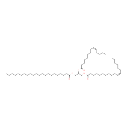 ChemSpider 2D Image | 3-[(11Z)-11-Octadecenoyloxy]-2-[(9Z)-9-tetradecenoyloxy]propyl docosanoate | C57H106O6