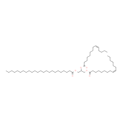 ChemSpider 2D Image | 3-[(9Z)-9-Hexadecenoyloxy]-2-[(9Z)-9-tetradecenoyloxy]propyl tetracosanoate | C57H106O6