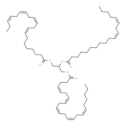 ChemSpider 2D Image | 3-[(8Z,11Z,14Z,17Z)-8,11,14,17-Icosatetraenoyloxy]-2-[(11Z,14Z)-11,14-nonadecadienoyloxy]propyl (4Z,7Z,10Z,13Z,16Z)-4,7,10,13,16-docosapentaenoate | C64H102O6
