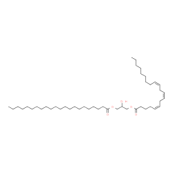 ChemSpider 2D Image | 2-Hydroxy-3-[(5Z,8Z,11Z)-5,8,11-icosatrienoyloxy]propyl docosanoate | C45H82O5