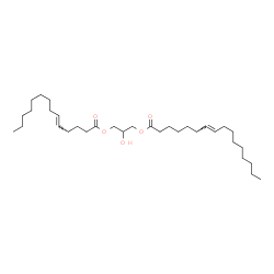 ChemSpider 2D Image | 2-Hydroxy-3-[(5E)-5-tetradecenoyloxy]propyl (7E)-7-hexadecenoate | C33H60O5