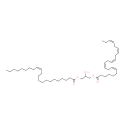 ChemSpider 2D Image | 3-[(13Z)-13-Docosenoyloxy]-2-hydroxypropyl (7Z,10Z,13Z,16Z,19Z)-7,10,13,16,19-docosapentaenoate | C47H80O5