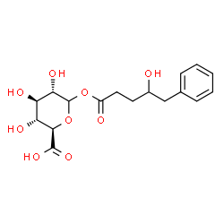 ChemSpider 2D Image | 4-Hydroxy-5-(phenyl)-valeric acid-O-glucuronide | C17H22O9