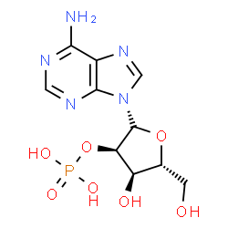 ChemSpider 2D Image | 9-(2-O-Phosphono-alpha-D-ribofuranosyl)-9H-purin-6-amine | C10H14N5O7P