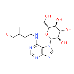 ChemSpider 2D Image | 7-(beta-D-Glucopyranosyl)-N-(4-hydroxy-3-methylbutyl)-7H-purin-6-amine | C16H25N5O6