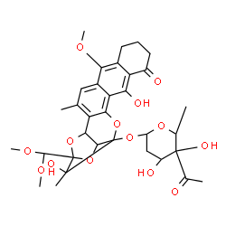 ChemSpider 2D Image | bound formtrioxacarcin a analogue | C33H40O14