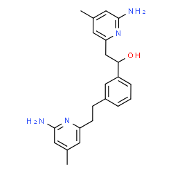 ChemSpider 2D Image | (1S)-2-(6-Amino-4-methyl-2-pyridinyl)-1-{3-[2-(6-amino-4-methyl-2-pyridinyl)ethyl]phenyl}ethanol | C22H26N4O