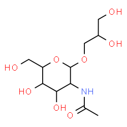 ChemSpider 2D Image | (2S)-2,3-Dihydroxypropyl 2-acetamido-2-deoxy-alpha-D-glucopyranoside | C11H21NO8