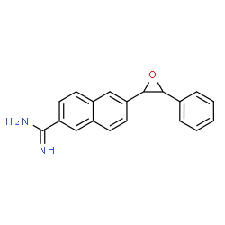 ChemSpider 2D Image | 6-[(2S,3S)-3-Phenyl-2-oxiranyl]-2-naphthalenecarboximidamide | C19H16N2O
