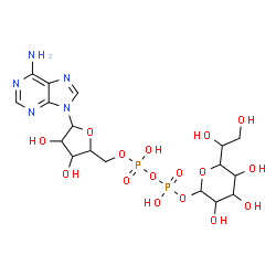 ChemSpider 2D Image | [(2r,3s,4r,5r)-5-(6-Amino-9h-Purin-9-Yl)-3,4-Dihydroxytetrahydrofuran-2-Yl]methyl (2r,3r,4r,5r,6s)-6-[(1r)-1,2-Dihydroxyethyl]-3,4,5-Trihydroxytetrahydro-2h-Pyran-2-Yl Dihydrogen Diphosphate | C17H27N5O16P2