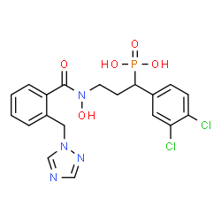 ChemSpider 2D Image | [(1S)-1-(3,4-Dichlorophenyl)-3-{hydroxy[2-(1H-1,2,4-triazol-1-ylmethyl)benzoyl]amino}propyl]phosphonic acid | C19H19Cl2N4O5P