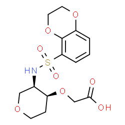 ChemSpider 2D Image | 1,5-Anhydro-3-O-(carboxymethyl)-2,4-dideoxy-4-[(2,3-dihydro-1,4-benzodioxin-5-ylsulfonyl)amino]-D-erythro-pentitol | C15H19NO8S