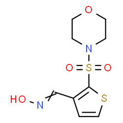 ChemSpider 2D Image | N-Hydroxy-1-[2-(4-morpholinylsulfonyl)-3-thienyl]methanimine | C9H12N2O4S2