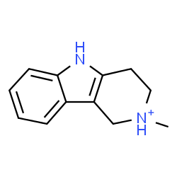 ChemSpider 2D Image | 2-Methyl-2,3,4,5-tetrahydro-1H-pyrido[4,3-b]indol-2-ium | C12H15N2