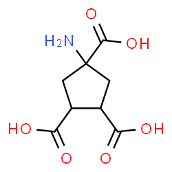 ChemSpider 2D Image | 1-aminocyclopentane-1,3,4-tricarboxylic acid | C8H11NO6