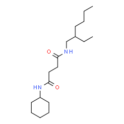 ChemSpider 2D Image | N-Cyclohexyl-N'-(2-ethylhexyl)succinamide | C18H34N2O2