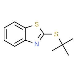 ChemSpider 2D Image | 2-(Tert-Butylthio)Benzothiazole | C11H13NS2