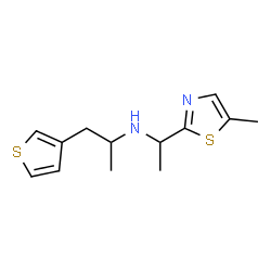 ChemSpider 2D Image | N-[1-(5-Methyl-1,3-thiazol-2-yl)ethyl]-1-(3-thienyl)-2-propanamine | C13H18N2S2