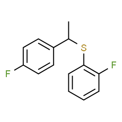 ChemSpider 2D Image | 1-Fluoro-2-{[1-(4-fluorophenyl)ethyl]sulfanyl}benzene | C14H12F2S
