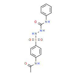 ChemSpider 2D Image | 2-[(4-Acetamidophenyl)sulfonyl]-N-phenylhydrazinecarboxamide | C15H16N4O4S