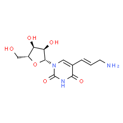 ChemSpider 2D Image | 5-[(1E)-3-Amino-1-propen-1-yl]uridine | C12H17N3O6