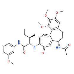 ChemSpider 2D Image | N~2~-[(7S)-7-Acetamido-1,2,3-trimethoxy-9-oxo-5,6,7,9-tetrahydrobenzo[a]heptalen-10-yl]-N-(3-methoxyphenyl)-L-alloisoleucinamide | C34H41N3O7